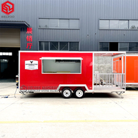 Remorque de concession mobile haut de gamme entièrement équipée camion de restauration en aluminium avec fenêtre de concession pour les vendeurs de crème glacée et de bonbons
