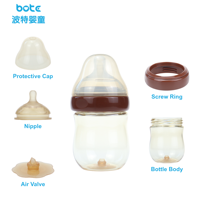 Private label kustom pabrik OEM ODM botol bayi PPSU bebas BPA 160 ml 240 ml leher sedang botol susu anti kolik untuk bayi baru l