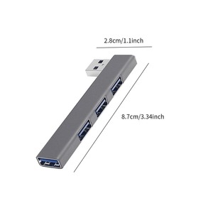TISHRIC-Station d'Accueil <span class=keywords><strong>USB</strong></span> <span class=keywords><strong>4</strong></span> en 1, Prolongateur Latéral, <span class=keywords><strong>4</strong></span> Ports, Hub de <span class=keywords><strong>USB</strong></span>-C, <span class=keywords><strong>Interface</strong></span> <span class=keywords><strong>USB</strong></span>/Type-C, Station d'Accueil pour PC Portable - Product Image 6