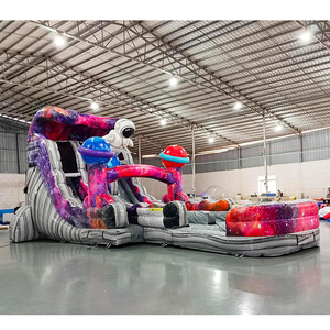 Không gian thương mại <span class=keywords><strong>Surfer</strong></span> lai PVC & Tarpaulin bơm hơi khổng lồ trượt nước với hồ bơi bao gồm Blower in logo lâu đài mô hình - Product Image 2