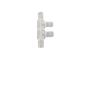 Conector de Plástico de Cuatro Vías de 9.5mm, Transparente, para Distribución de Agua en Acuarios - Product Image 2