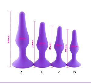 Set di 4 Plug Anali in Silicone per Donna Misure S M L XL, Giocattoli per Adulti - Product Image 5