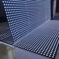 Affichage de fond de scène énorme extérieur P31.25 led rideau en maille écran souple