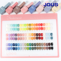 Collection de vernis à ongles professionnels JOUS personnalisés, 60 couleurs, sans HEMA, 15 ml, très bonne qualité UV, marque privée, ensemble de vente en gros français