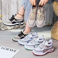 Sepatu Lari Pasangan Model Terbaru 2026, Sepatu Lari Kasual Berbahan Mesh Bernapas, Sol Empuk Nyaman, Model Tali