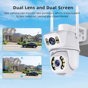 Cámara de Seguridad Exterior de 6MP con Doble Lente, Directo de Fábrica, Video ICSEE Inalámbrico Wifi, Cámara IP CCTV PTZ Interior, Funciona con Alexa y Google - Product Image 3