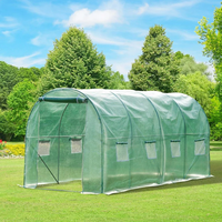 Serre tunnel polyvalente pour herbes aromatiques, 4x3x2m, en PE vert CE, avec armature en acier galvanisé 19-25mm, zippée, résistante aux intempéries, pour jardin domestique, vente en gros pour distributeurs
