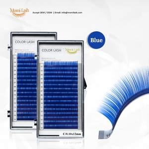 Extensions de cils individuelles personnalisées de 0,15 mm d'épaisseur, couleur arc-en-ciel vibrante, douces, OEM, marque privée, nouvelle qualité supérieure, courbure CC, longues et naturelles - Product Image 1
