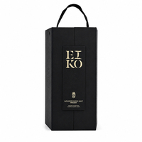 Boîte cadeau haut de gamme pour vin, boîte de présentation unique et luxueuse pour une seule bouteille de whisky, emballage magnétique pliable