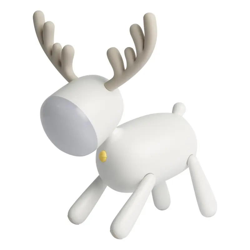 Cartoon Reindeer Nightlight USB Charging Silicone LED Lamp Children's Desk Sleeping Reading Night Light ZY-339