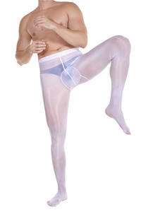 Di Vendita Calda su ordinazione Solido Sexy Invisibile Lucido Senza Soluzione di Continuità Olio Lucido Degli Uomini Collant - Product Image 4