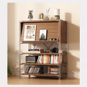 Scaffali per espositore per Pallet selettivi a 5 strati in legno multilivello per uso domestico - Product Image 3