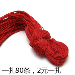 Fil de corde rouge 60 cm pour la fabrication de bijoux, cordon à pompon fait main, origine Yiwu - Product Image 5