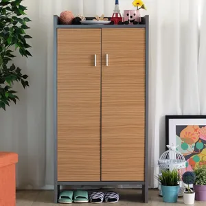 Organisateur d'armoire de rangement de chaussures à 6 niveaux avec portes et étagères réglables-pour entrée/placard, fabricant - Product Image 2