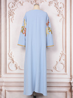 Robe musulmane style ethnique Moyen-Orient Robe Abaya à manches longues à la mode Nouvelle broderie de diamants Robe à manches longues Kimar Abaya