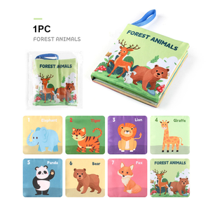 Libro <span class=keywords><strong>de</strong></span> tela para aprendizaje temprano para bebés <span class=keywords><strong>de</strong></span> 0 a 3 años, resistente a desgarros, ligero, portátil, lectura entre padres e hijos, comodidad para dormir - Product Image 5