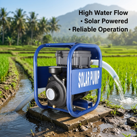 Pompe à eau solaire submersible à basse pression en acier inoxydable 2HP 3 pouces 6m³/h 125m pour puits profond agricole avec contrôleur MPPT