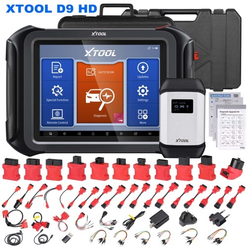 XTOOL D9HD Diagnostic Tool for 12V and 24V Cars and Trucks 42+Special Function Topology Mapping