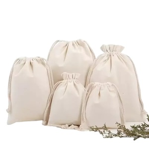 Sac en coton écologique pour la maison, idéal pour ranger biscuits, noix, graines, avec cordon de serrage, design en mousseline, kit anti-gueule de bois, décorations pour festivals et fêtes - Product Image 1