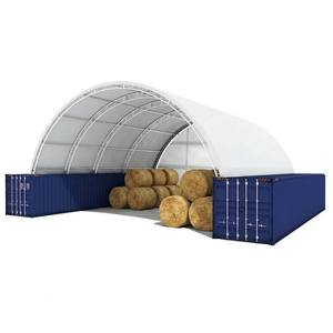Abri conteneur à double structure résistant aux UV et imperméable de 40x40x15 pieds avec panneau arrière <span class=keywords><strong>fermé</strong></span> - Product Image 1