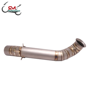 Silencieux d'échappement Slip-On pour <span class=keywords><strong>KTM</strong></span> DUKE <span class=keywords><strong>690</strong></span> KTM690 2012 - <span class=keywords><strong>2018</strong></span> Moto Silencieux Modifier 51MM Alliage de Titane Milieu Lien Tuyau - Product Image 3