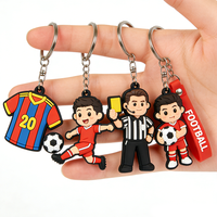 Porte-clés personnalisé en PVC, caoutchouc, silicone, avec logo sur mesure, motif coupe de football, fabricants de porte-clés en PVC