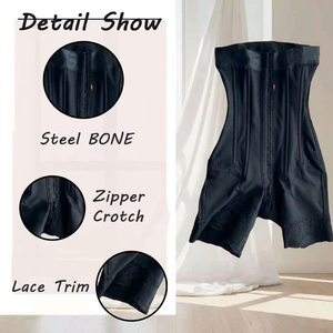Faja colombienne post-opératoire pour femme, 2ème étape, à buste ouvert, gaine amincissante, rehausseur de fesses, body avec fermeture éclair à l'entrejambe et armatures - Product Image 4