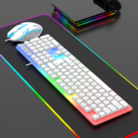 Clavier et souris de jeu Lantronlife GTX-350, vente en gros d'usine, clavier et souris de jeu pas chers - Blanc