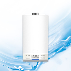 Chaudière murale sans réservoir à <span class=keywords><strong>gaz</strong></span> combinée en acier inoxydable 14L, alimentée au <span class=keywords><strong>gaz</strong></span> naturel et à l'électricité, avec plusieurs dispositifs <span class=keywords><strong>de</strong></span> sécurité en cuivre - Product Image 4