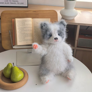 DUPAN Meteorit Border Collie Köpek Oyuncağı Karikatür Sevimli Peluş Oyuncak PP Pamuk Dolgulu Yumuşak Unisex Doğum Günü Hediyesi Gerçekçi Köpek Oyuncağı - Product Image 4