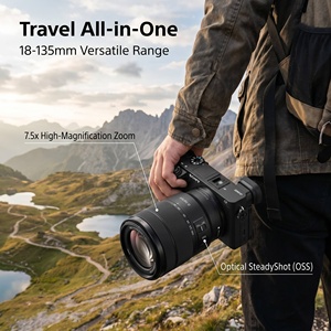 Kit d'objectif Sony Alpha 6400 A6400 d'occasion en gros avec objectif 18-135mm OSS, 24,2MP, vidéo 4K – Configuration polyvalente pour <span class=keywords><strong>la</strong></span> <span class=keywords><strong>photographie</strong></span> professionnelle et les voyages - Product Image 2