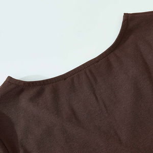 Blusa Elegante y Entallada, 95% Algodón, 5% Elastano, Transpirable, Cuello en V, Plisada, Corta, para Mujer, Producto de Verano para Vacaciones - Product Image 5