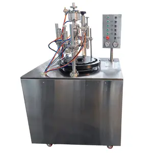 Otomatik MDI küçük doz Aerosol dolgu makinesi indüksiyon operasyon dolum sızdırmazlık şişme düğme kontrolleri aerosol makinesi
