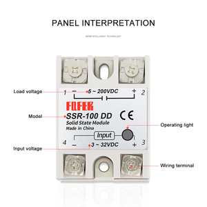 <span class=keywords><strong>SSR</strong></span>-100DD Rơ Le Trạng Thái Rắn Mô Đun Rơ Le Trạng Thái Rắn Một Pha DC <span class=keywords><strong>Ssr</strong></span> 100a Điều Khiển - Product Image 3