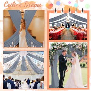 ผ้าม่านติดเพดานฉากหลังสีม่วงเหมาะสำหรับม่านแขวนเพดานตกแต่งงานแต่งงานพื้นที่จัดงาน - Product Image 5