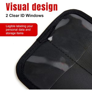 Sac de rangement pour lames de patins à glace EALER, grand modèle, noir, en nylon, avec fenêtre transparente, pour équipement de hockey sur glace - Product Image 1