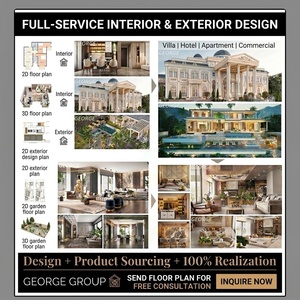 Solution de design d'intérieur clé en main pour villa et appartement de luxe, style moderne minimaliste, avec rendu <span class=keywords><strong>3D</strong></span> de cuisine et salon - Product Image 5