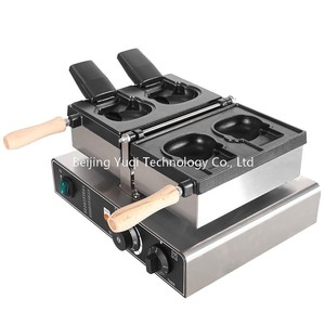 Machine à gaufres double en forme de chat pour gaufres en forme de <span class=keywords><strong>dessin</strong></span> animé, cornets de crème glacée - Équipement de dessert pour café, chariot alimentaire et petites entreprises - Product Image 5