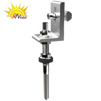 Système de montage sur toit en acier et aluminium avec pieds en L Supports de montage pour modules PV Structure de support de panneau Utilisation commerciale à domicile