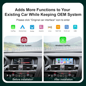Autoabc không dây Carplay Android Auto Linux đa phương tiện màn hình cảm ứng cho BMW X3 F25 NBT CIC đài phát thanh đầu đơn vị máy nghe nhạc Airplay - Product Image 2