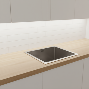 Fregadero de Cocina de Acero Inoxidable, de un Solo Tazón, Rectangular, de Instalación Bajo Encimera, Superficie Pulida, Diseño Moderno, Fácil de Limpiar - Product Image 2