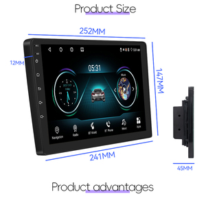 Radio para Auto Android Universal de 9/10 Pulgadas con Cámara, 4+64G, FM Estéreo, GPS, Netflix, Carplay, Android Auto - Product Image 3
