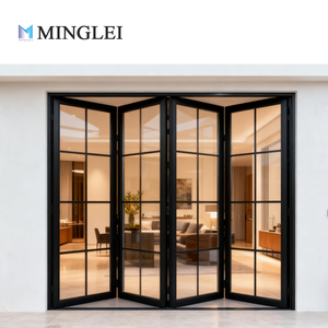 <span class=keywords><strong>Porte</strong></span> pliante en aluminium à triple vitrage, design moderne, haute performance, étanche, pour balcon - Product Image 1