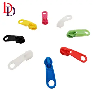 Slider De Zíper De Pvc Personalizado Multi-Color Plastic Zipper Slider Slider Zipper Liga De Zinco