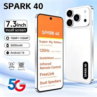 2026 Grosir Pabrik SPARK 40 TECON 16G/22g+1TB/2TB Android 16 Terbaru 7.3 Inci Global 5G LTE Band Pengisian Cepat Pengiriman Cepat