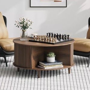 <span class=keywords><strong>Table</strong></span> <span class=keywords><strong>basse</strong></span> en bois massif de style <span class=keywords><strong>rétro</strong></span> et luxueux, <span class=keywords><strong>table</strong></span> à thé créative avec rangement pour les petits salons - Product Image 1