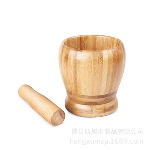 Bamboo Mortar And Pestle Manual <b>Herb</b> Spice <b>Grinder</b> For Home Use Durable Wooden Grinding Tool - Product Image 5