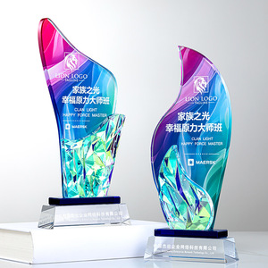Crystal <b>Trophy</b> Butterfly Sailboat Design Laser <b>Engraved</b> Digital Printing Awards Business Gifts Promotional Gifts Durable - Product Image 4