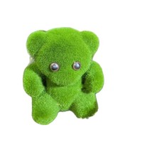 Ours en mousse artificielle de luxe faits à la main, imperméables, pour la décoration de la maison et du bureau, animaux de jardin en peluche vert
