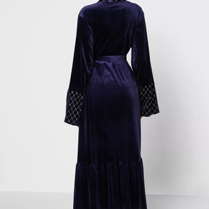 1857 #   Abaya en velours, vêtements d'hiver pour femmes musulmanes, Borka, kimono ouvert, vêtements modestes, designs turcs - Product Image 6